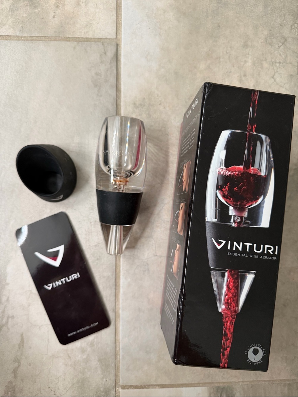 Vinturi Classic Essential Red Wine Aerator With Drip Stand and Box